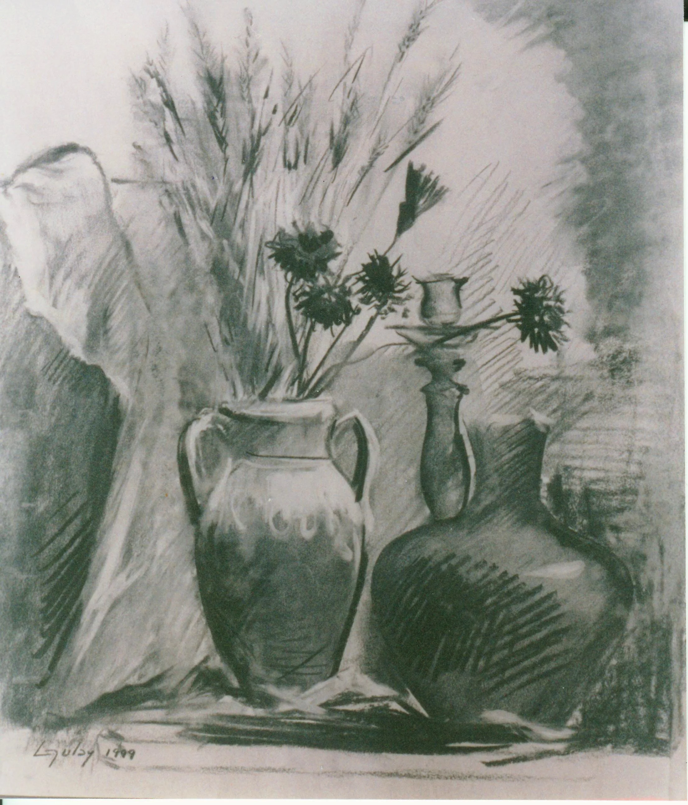Brera:  Still Life, Receptacles with Flowers