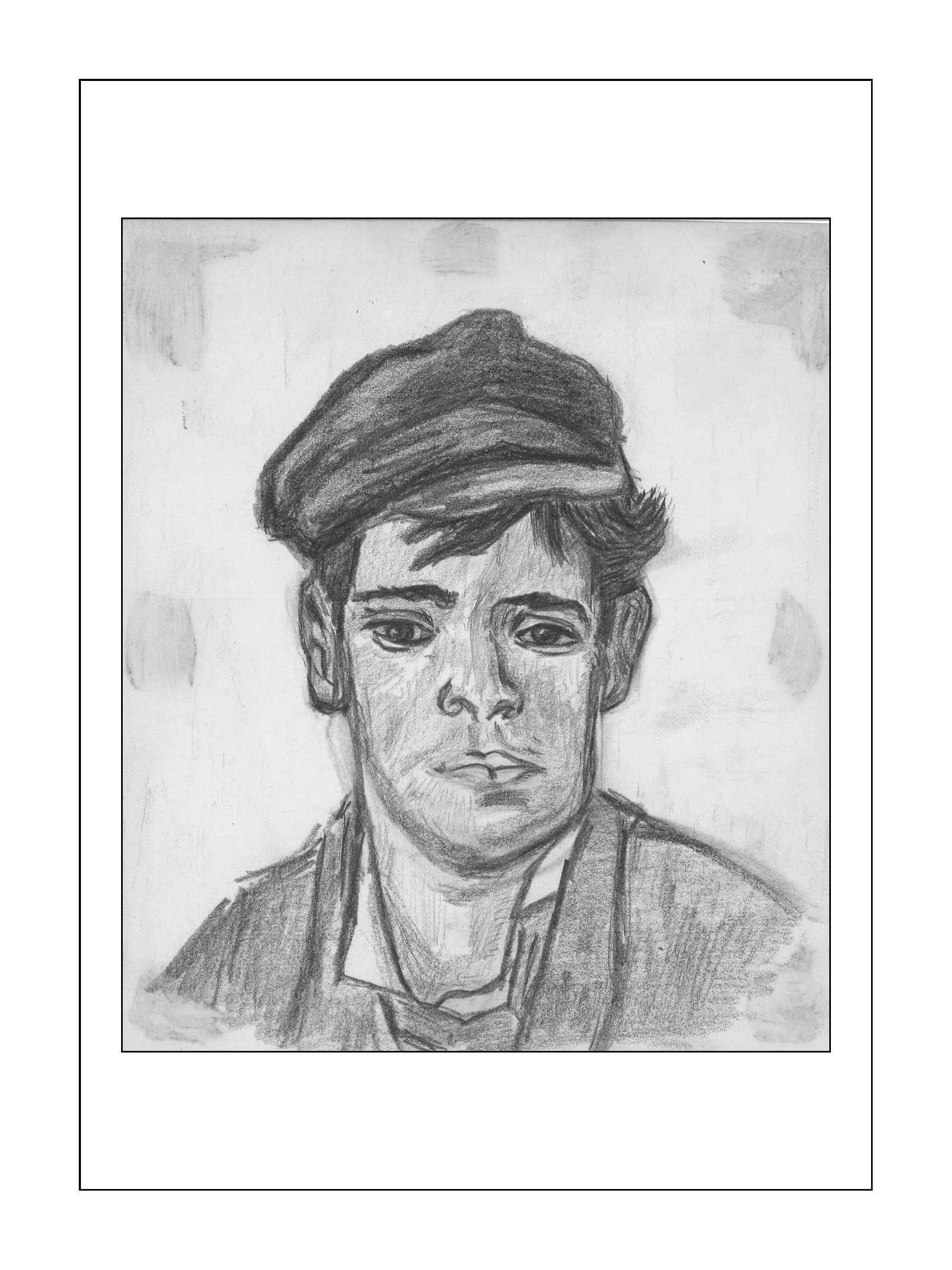 049- Young Man with Blue Cap (nased on the oil painting by van Gogh), pencil.jpg