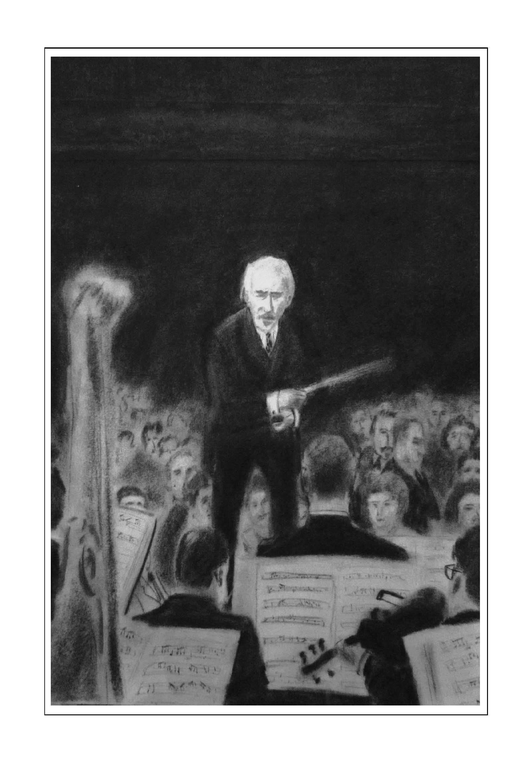 102 - Arturo Toscanini conducting the NBC Symphony Orchestra, charcoal.jpg