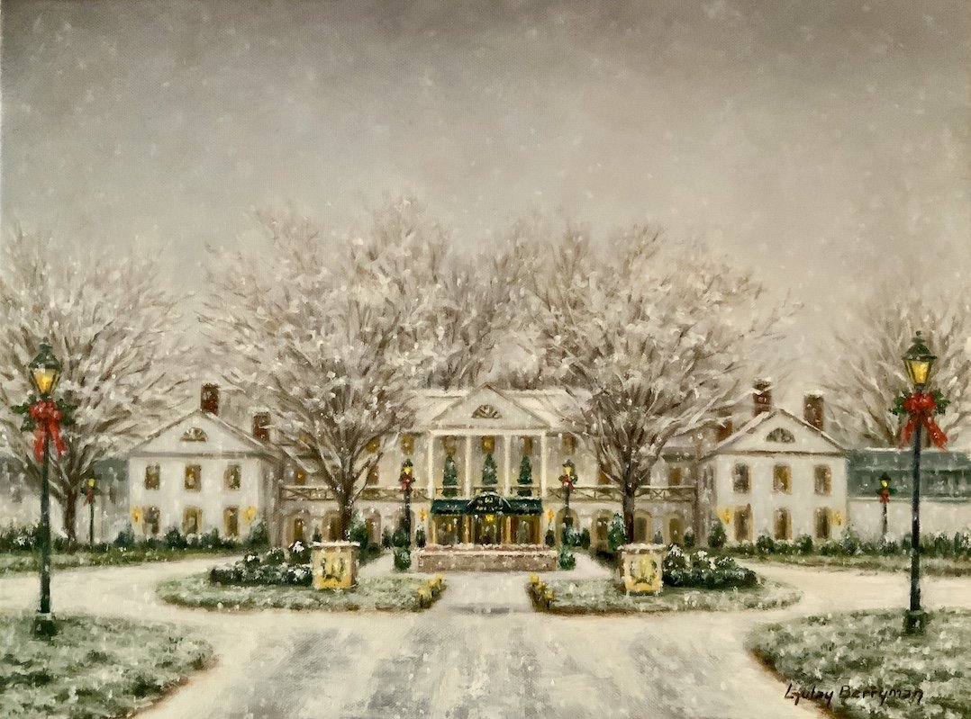 Photograph Duke of Gloucester St Colonial Williamsburg Durfey Shop Christmas Notecard Snow Blaikley House