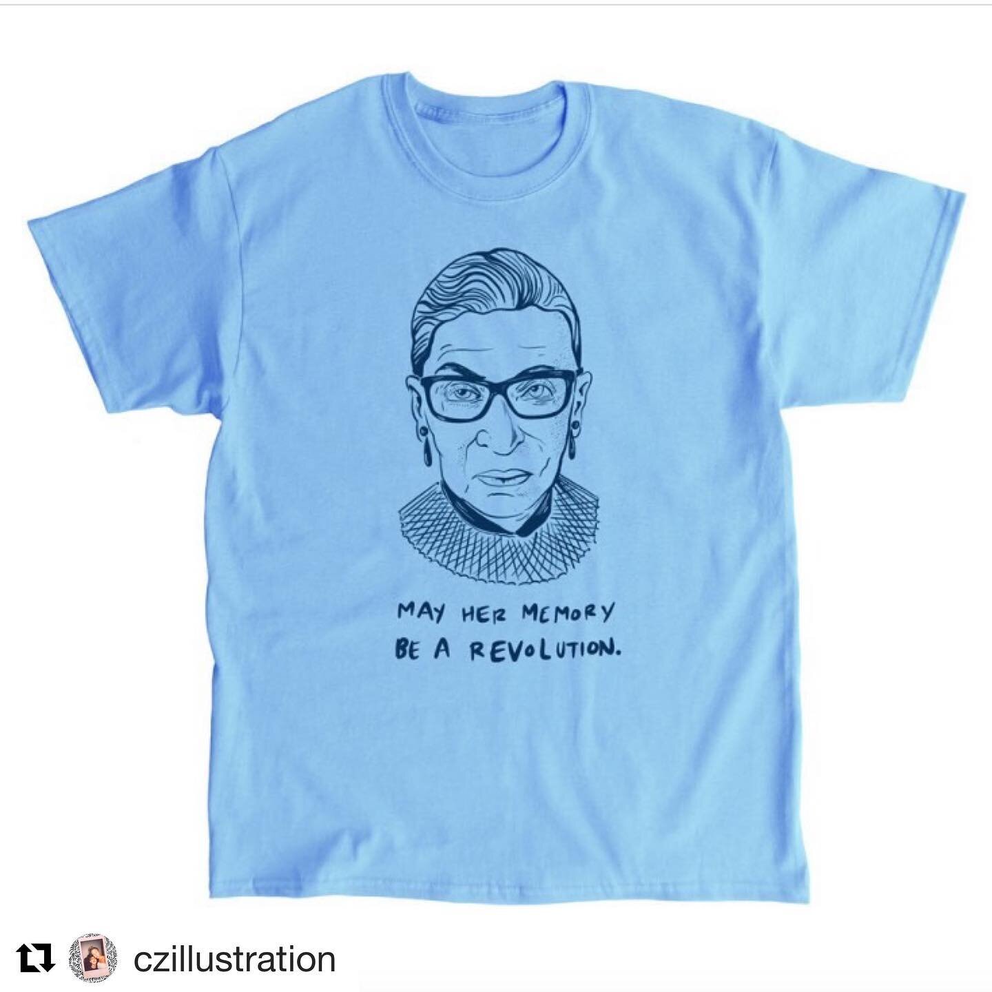 #Repost @czillustration with @get_repost
・・・
In the wake of Ruth Bader Ginsburg's death, I like so many have felt terrified and helpless. AOC said it best in a live last night, that authoritarian's depend on people becoming exhausted. She also said w