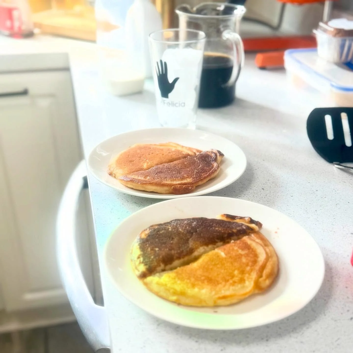 Number One: We lit a maple candle and now all we can eat are pancakes. 🥞
Number Two: If your partner doesn&rsquo;t say &ldquo;just cut them down the middle and we&rsquo;ll each eat a half&rdquo; when you complain that you burned one of the two panca