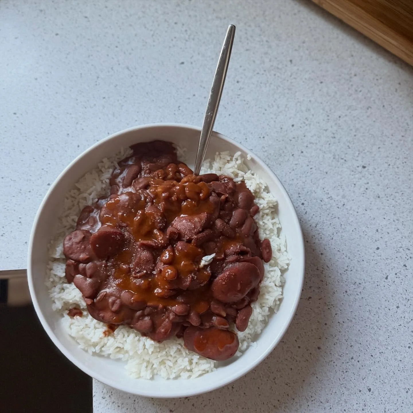 Red Beans Mondays forever. #redbeansandrice #bluerunner #crystalhotsauce