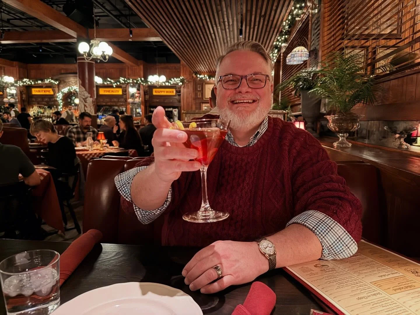 Happy Christmas from our annual @trivolitavern Christine Eve lunch!! Not pictured: more drinks, dessert, and the to-go sticky date cake that we bought to bring when we picked up our new goat bust. Full story on the private accounts so iykyk. #trivoli