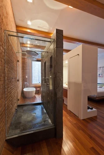 no-door bathroom design