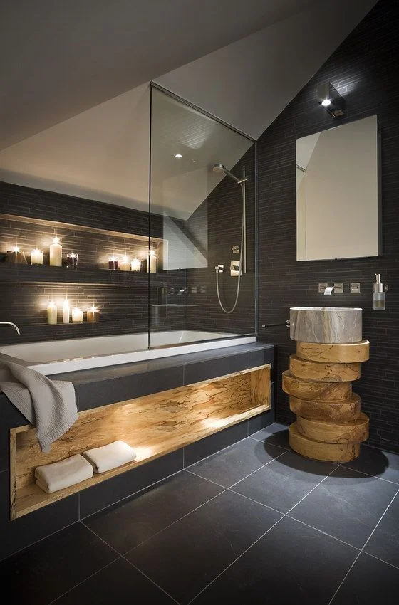 space efficient modern bathroom