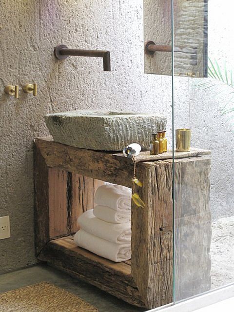 modern rustic bathroom