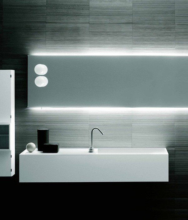 lighted bathroom mirrors