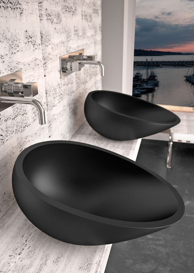 modern matte black wash basins