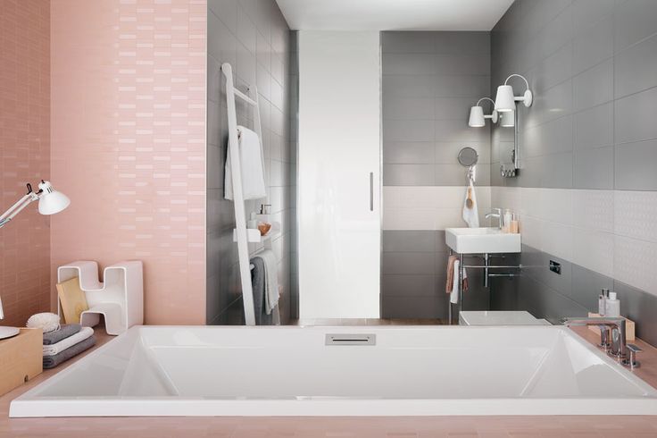 alternative pink and grey bath