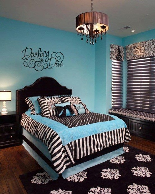 Top 30 Teenage Bedroom Ideas, Blue And Black Bedroom Ideas