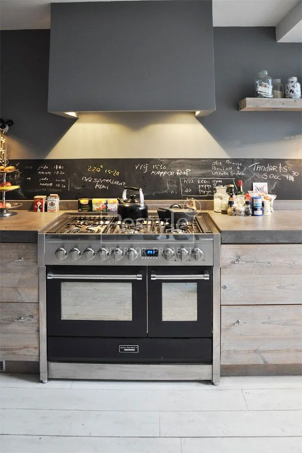 chalkboard kitchen splashback
