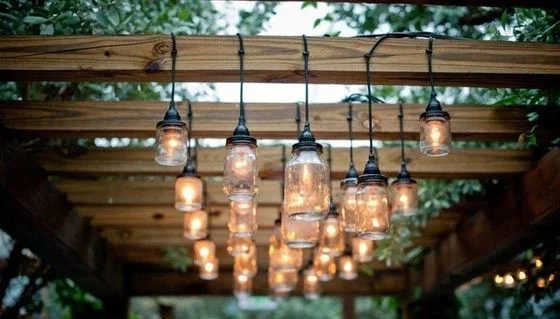 modern pergola lighting