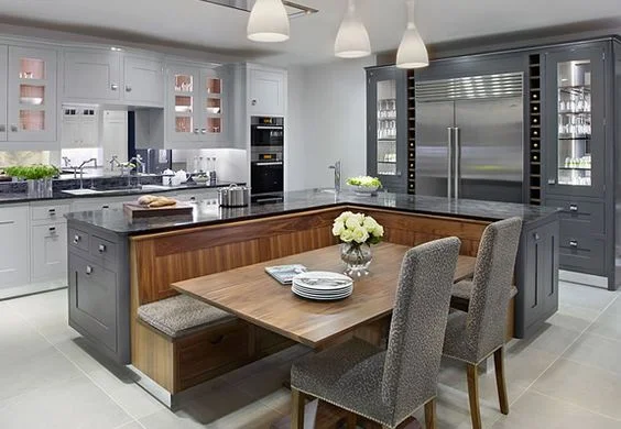 Kitchen Island Dining Room Table Integrated