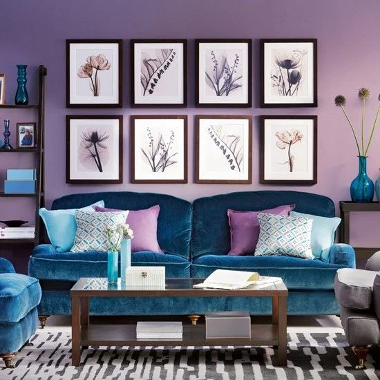 amethyst and sapphire living room