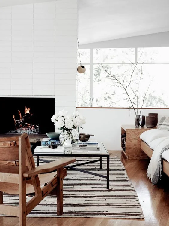 modern chalet inspired living room