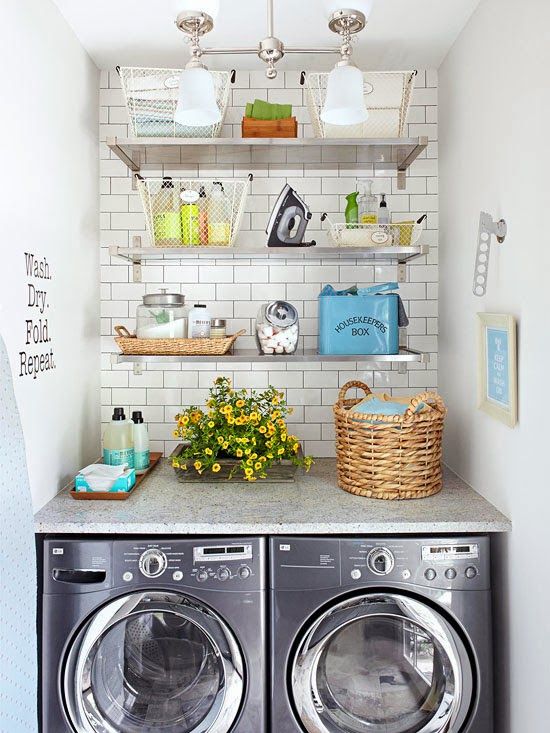 40 Small Laundry Room Ideas And Designs, Small Laundry Room Shelving
