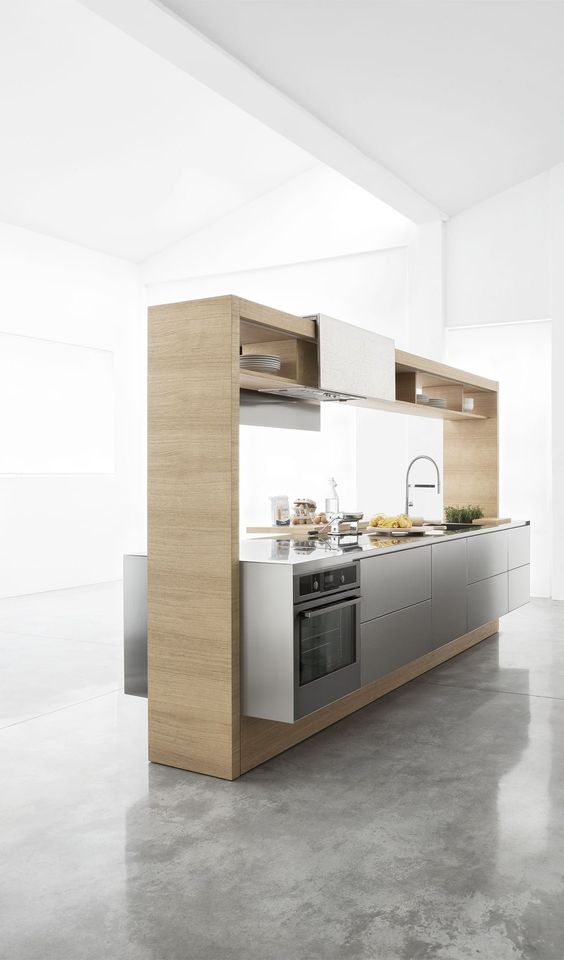 Simple Modular Kitchen Small Space for Living room