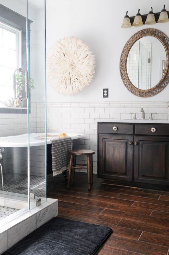 Bathroom Floor Ideas And Designs, Best Wood Look Flooring For Bathroom