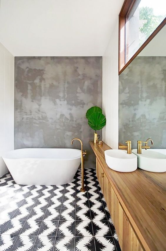 Bathroom Floor Ideas And Designs, Brown Patterned Bathroom Floor Tiles