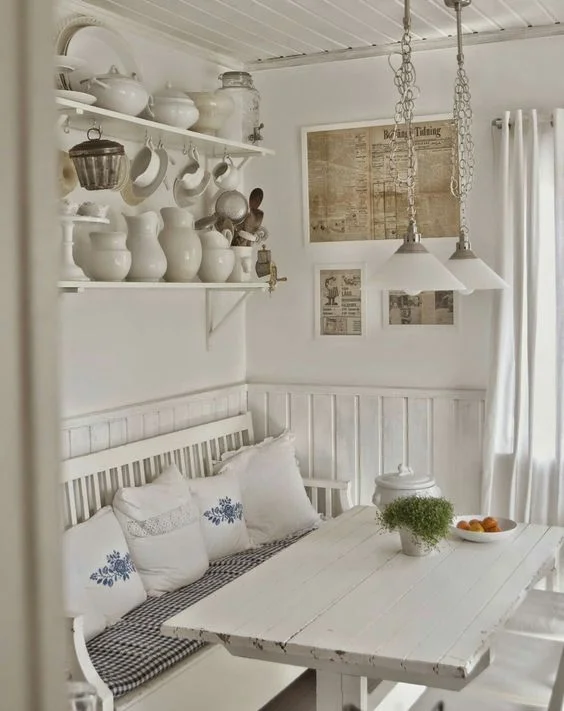 shabby chic dining area