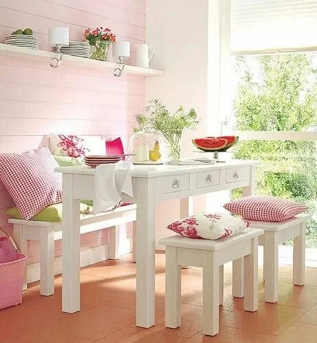 pastel farmhouse dinette