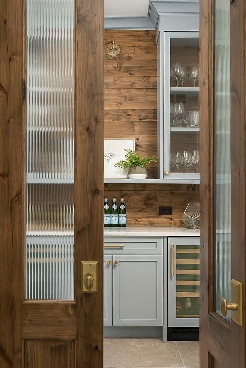 luxurious glass pantry