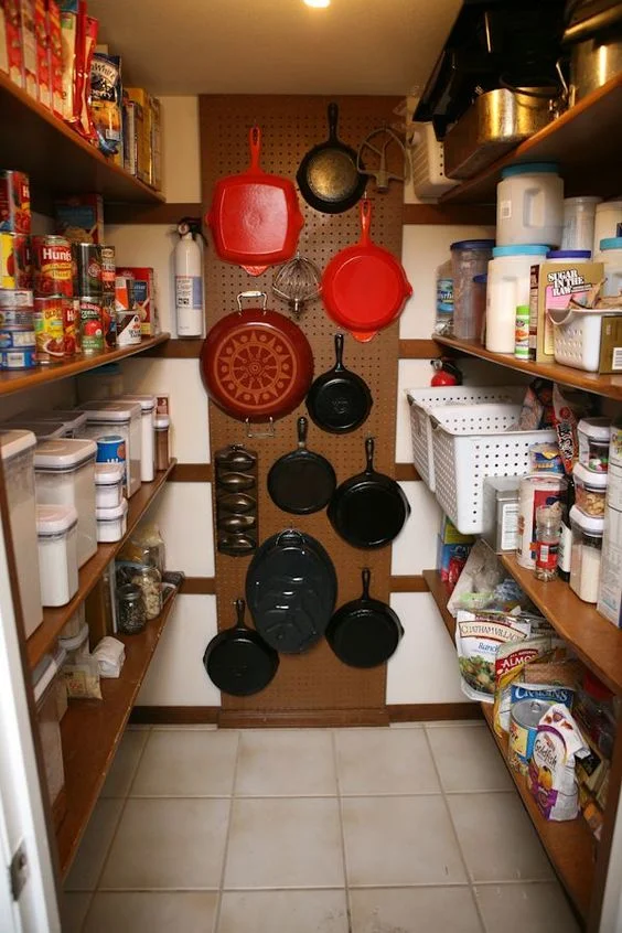 pantry with pegboard