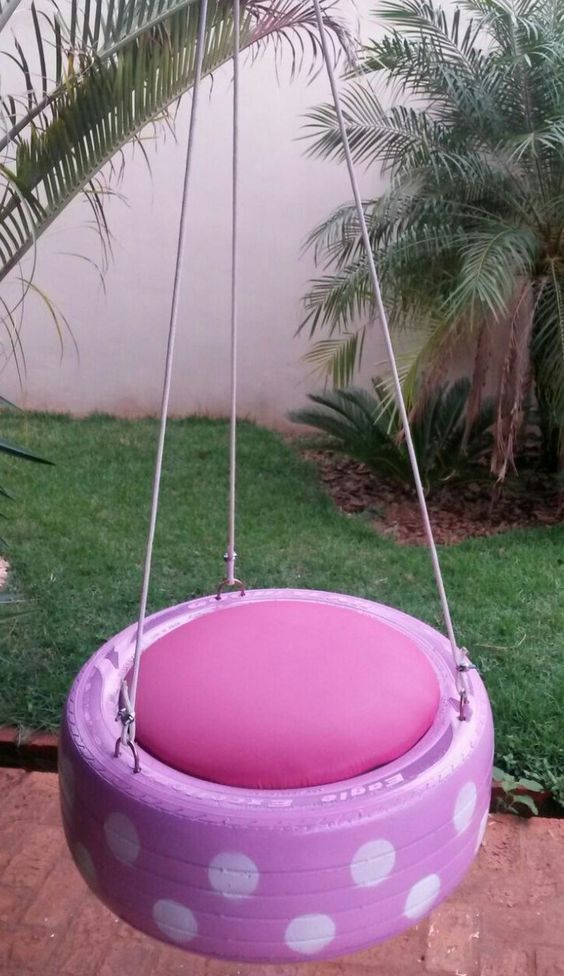 pink tire swing
