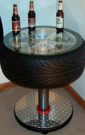 tire recycled bar table