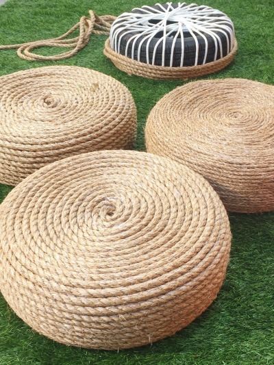 tire rope ottomans
