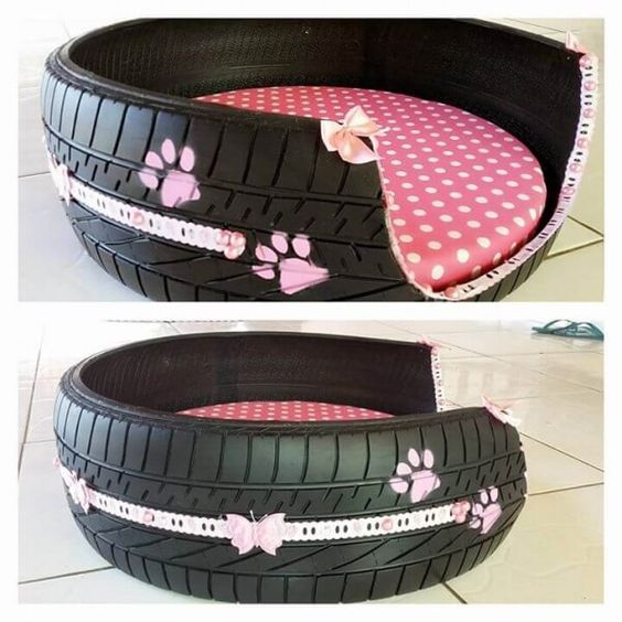 recycled tire pet bed