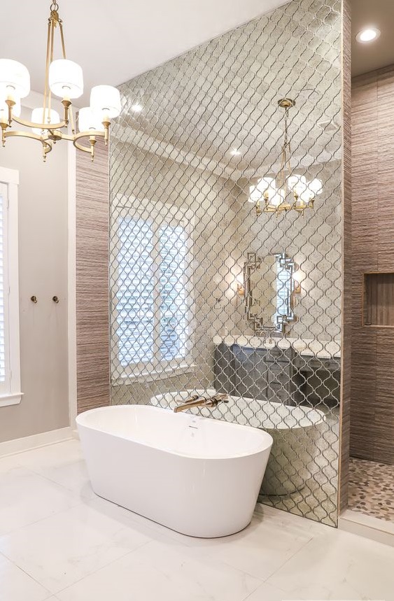 50 Beautiful Bathroom Ideas And Designs, Mirror Tiles Ideas Bathroom