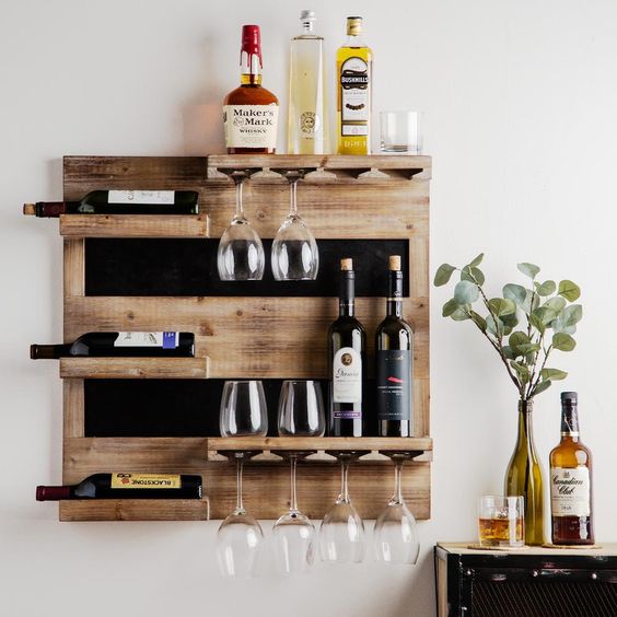 Home Bar Ideas And Designs, Wooden Bar Shelves For Wall