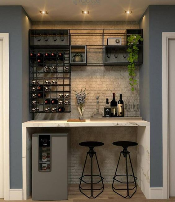 Home Bar Ideas And Designs, Modern Mini Bar Designs For Living Room