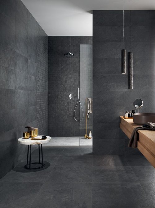 40 Modern Bathroom Tile Designs And, Grey Bathroom Tiles Design