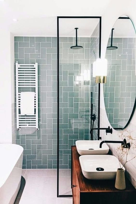Modern Tile Wall Bathroom