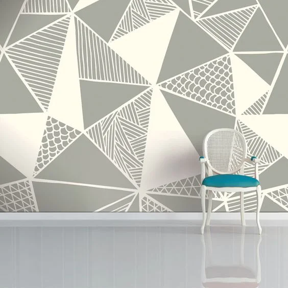 grey wall paint design
