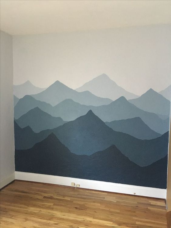 mountains wall mural