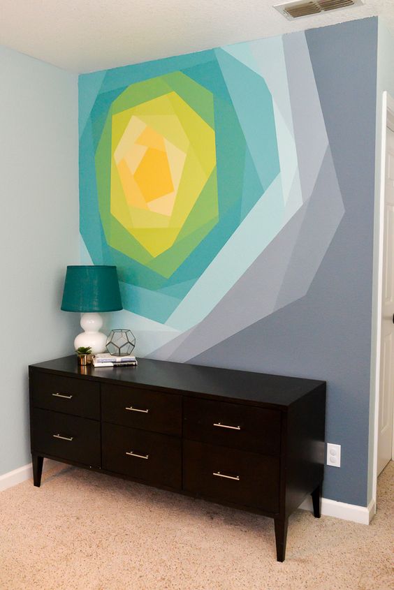 abstract flower wall accent