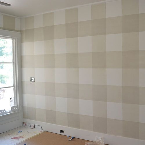 gingham inspired wall paint