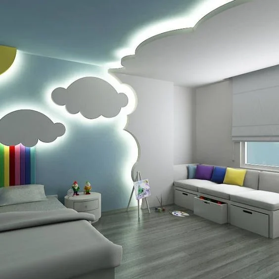 cloud themed room