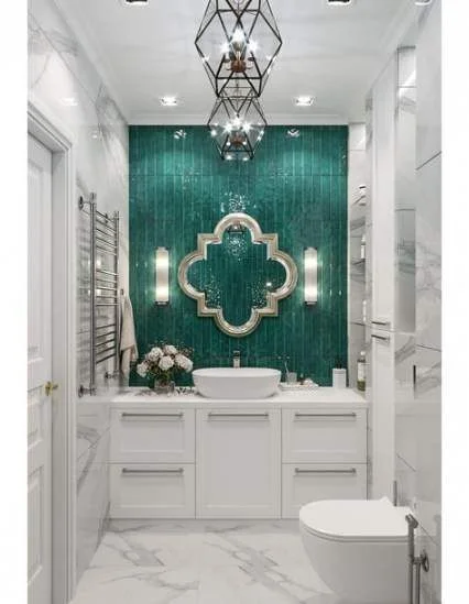 luxurious white bathroom