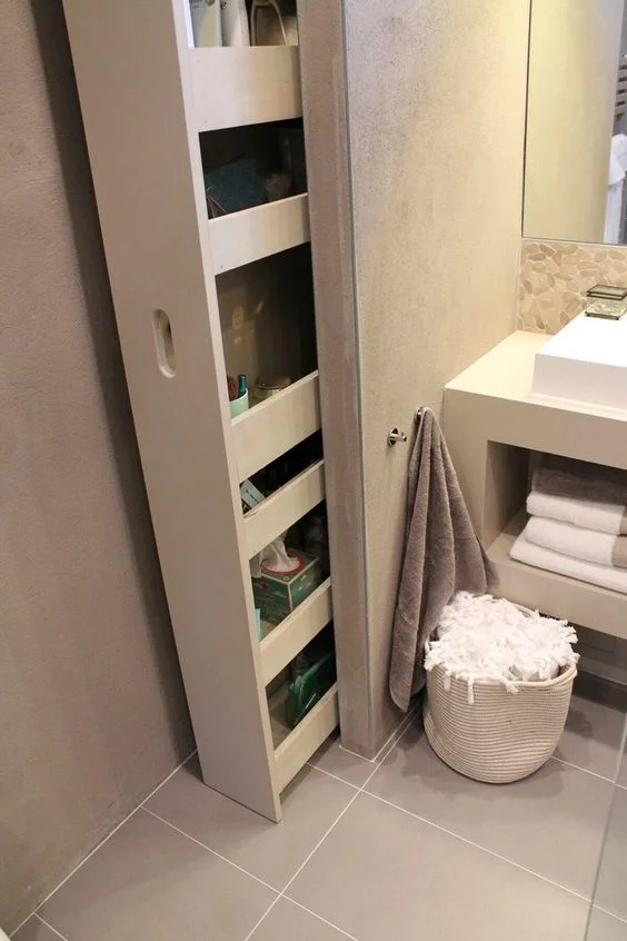 pull out bathroom storage