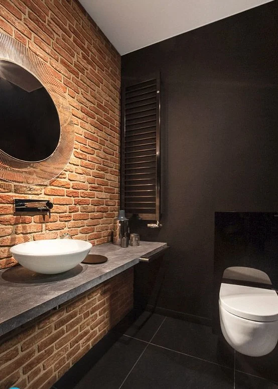 rustic modern bathroom