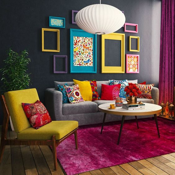35 Colourful Living Room Ideas And, Bright Colored Pictures For Living Room