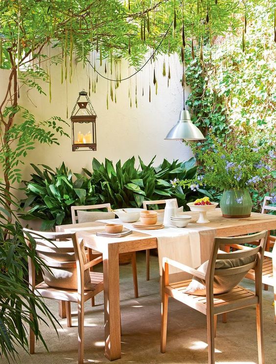 40 Amazing Outdoor Dining Area Ideas, Garden Dining Table Ideas