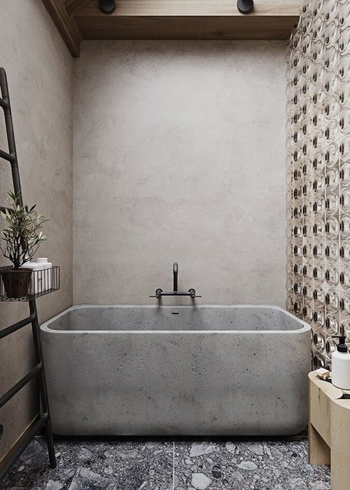 55 Beautiful Bathtub Ideas And Designs, Concrete Bathtub Construction