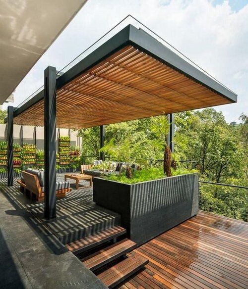 Modern Deck And Patio Ideas Designs, Wood Deck Off Concrete Patio