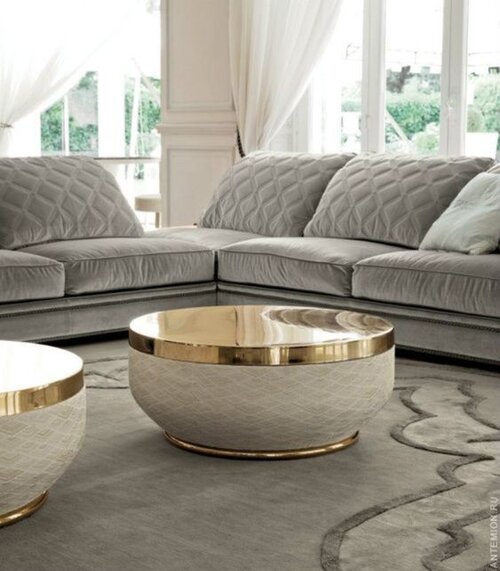 Extraordinary Coffee Table Ideas And, Large Gold Drum Coffee Table